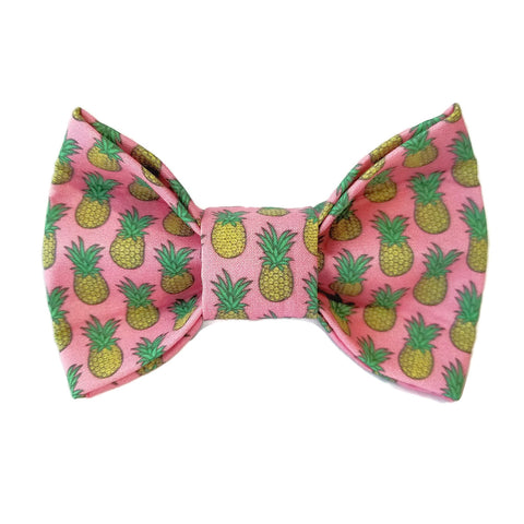 Pink Pineapple Friendship Dog Bow Tie for small to large Doggie's - Hunter K9 Gear