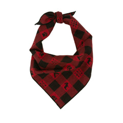 Campfire Flannel Plaid Dog Bandana - Classic Tie Style - Hunter K9 Gear