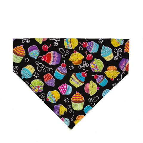 Hello Cupcake! Birthday Dog Bandana - Over the Collar Style in 5 Sizes | Free Ship - Hunter K9 Gear