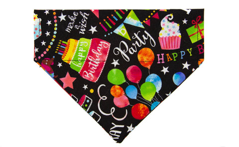 Birthday Party Dog Bandana - Over the Collar Style in 5 Sizes | Free Ship - Hunter K9 Gear