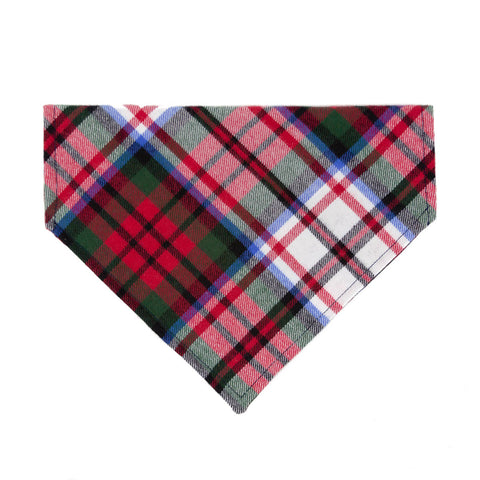 Red Tartan Plaid Flannel Soft Dog Bandana