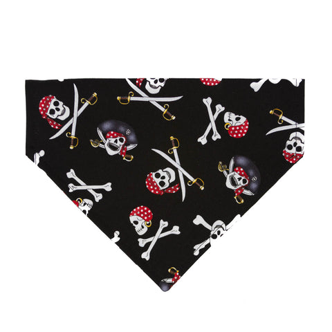 Skull Pirates Dog Bandana "Ahoy Matey" Over the Collar Style in 5 Sizes | Free Ship - Hunter K9 Gear