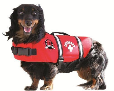 Paws Aboard Red Neoprene Dog Life Vest  (Fido Pet) - Hunter K9 Gear